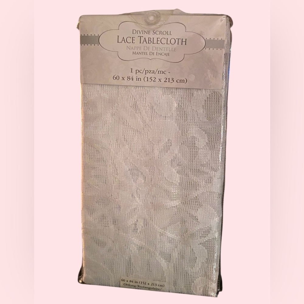 NIB- Divine Scroll Lace Tablecloth- Overlay- Rectangular 60” x 84” - Picture 2 of 5